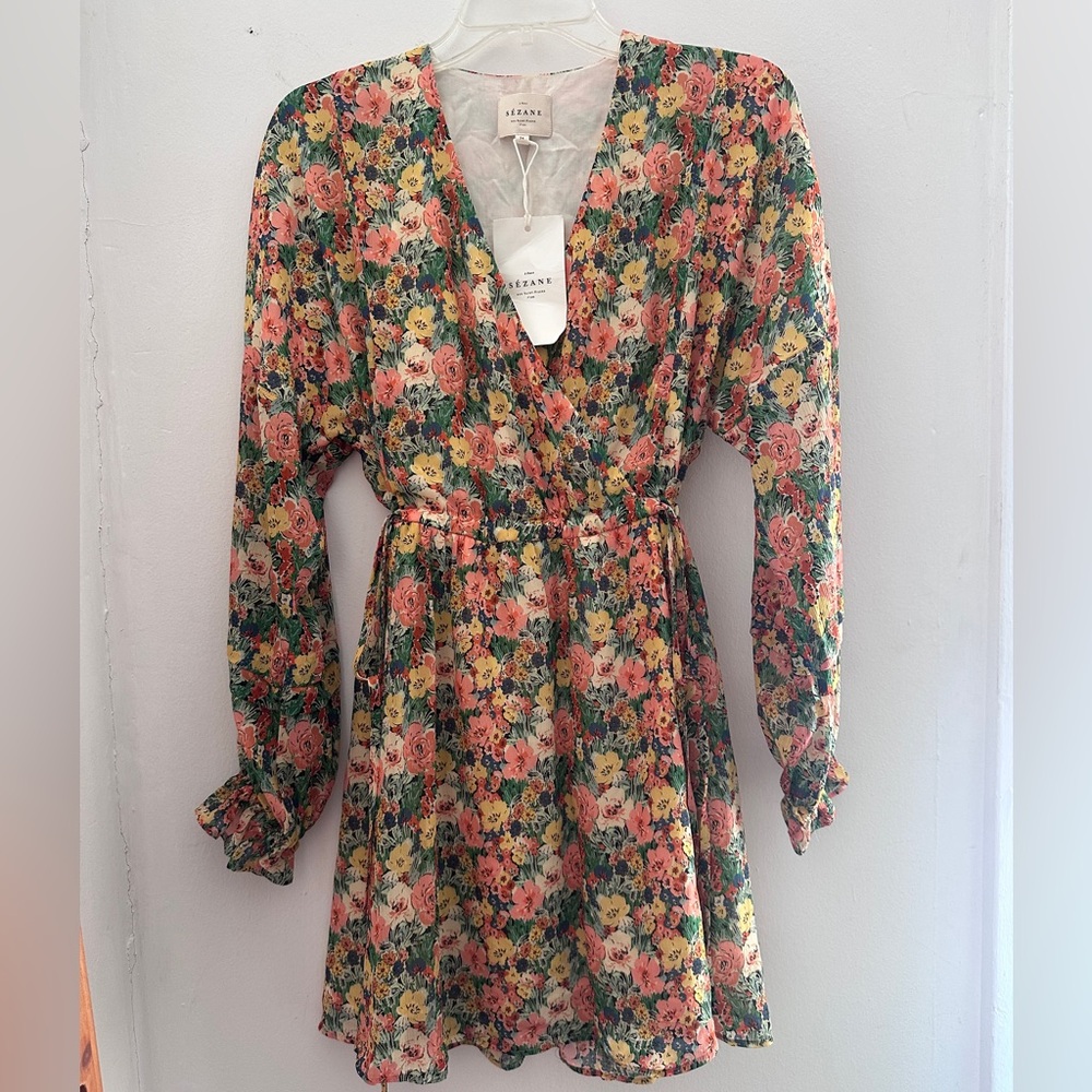 NWT SEZANE PAT cinch-waist dress